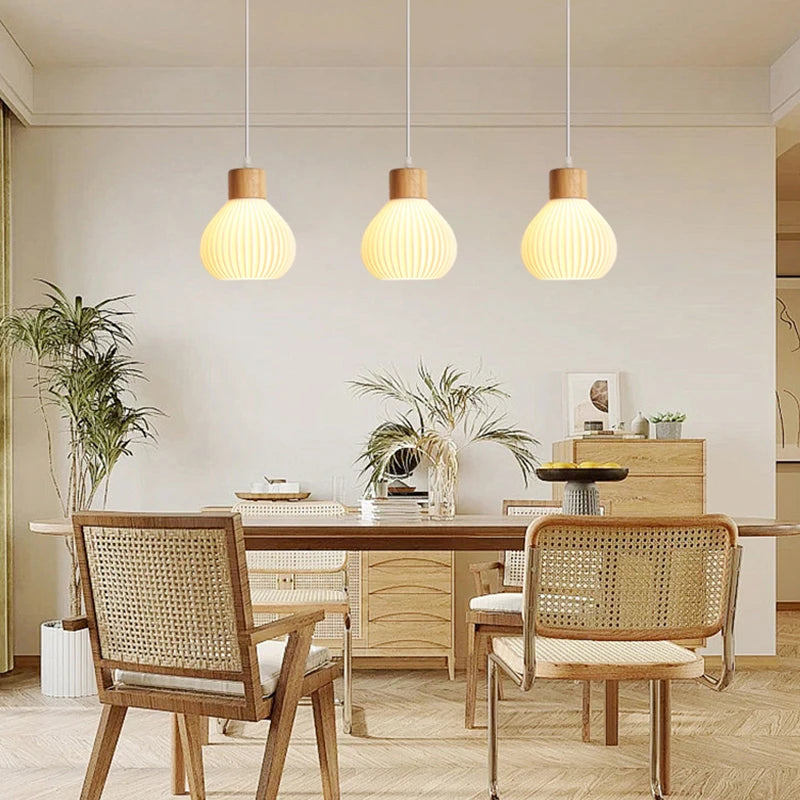 Suspension en bois design scandinave