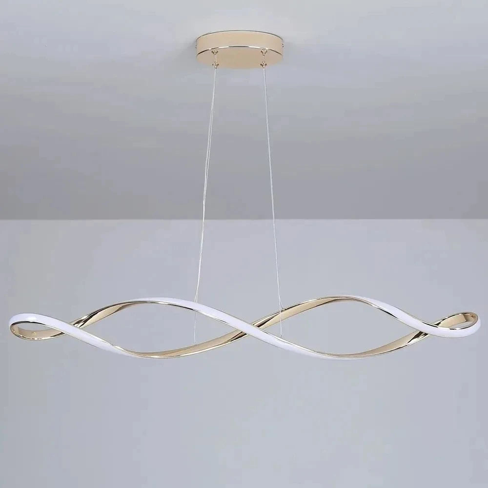 Suspension vague forme linéaire en métal design classique