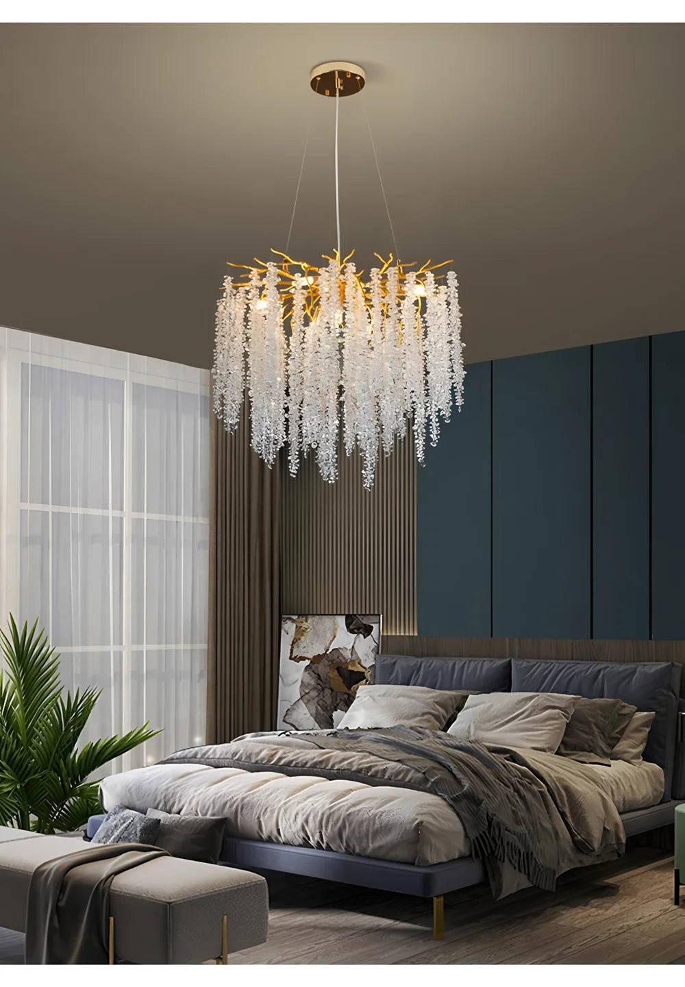 Lustre en cristal design moderne