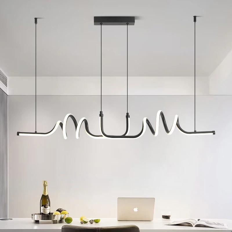 Suspension spirale en métal design moderne
