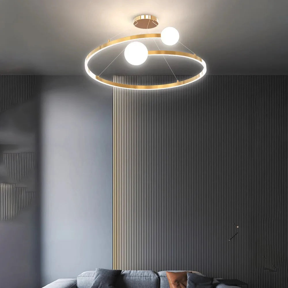 Suspension spirale en métal design moderne
