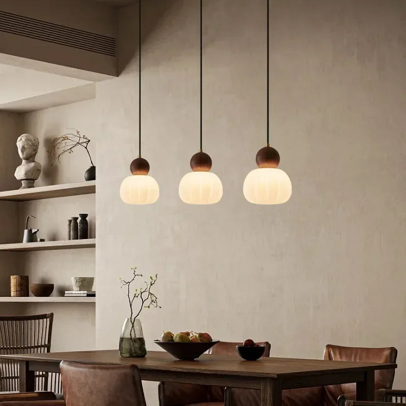 Suspension en bois design vintage