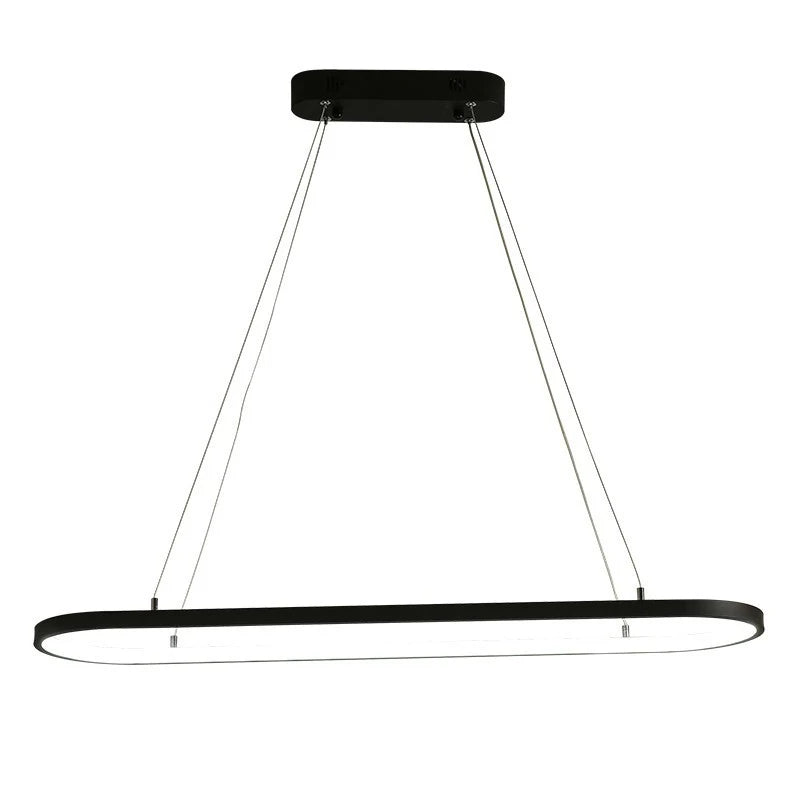 Suspension ovale en métal design moderne