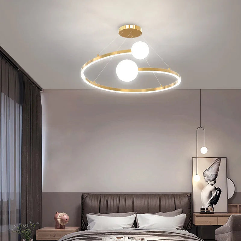 Suspension spirale en métal design moderne