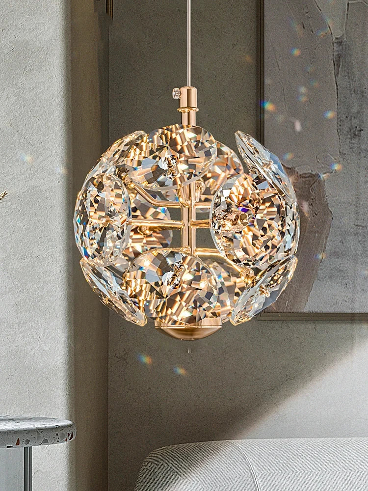 Suspension boule en métal design moderne