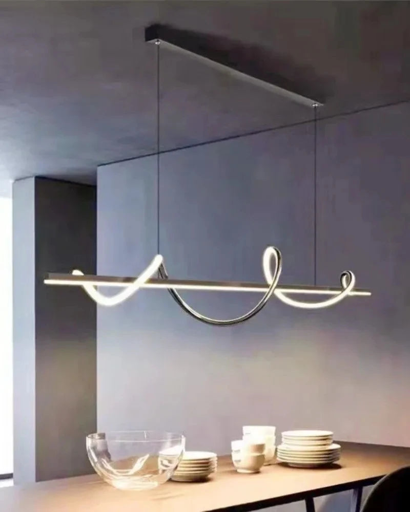 Suspension vague et barre linéaire en métal design moderne