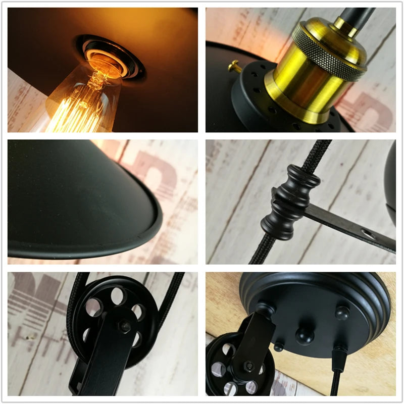 Suspension cloche en métal design industriel