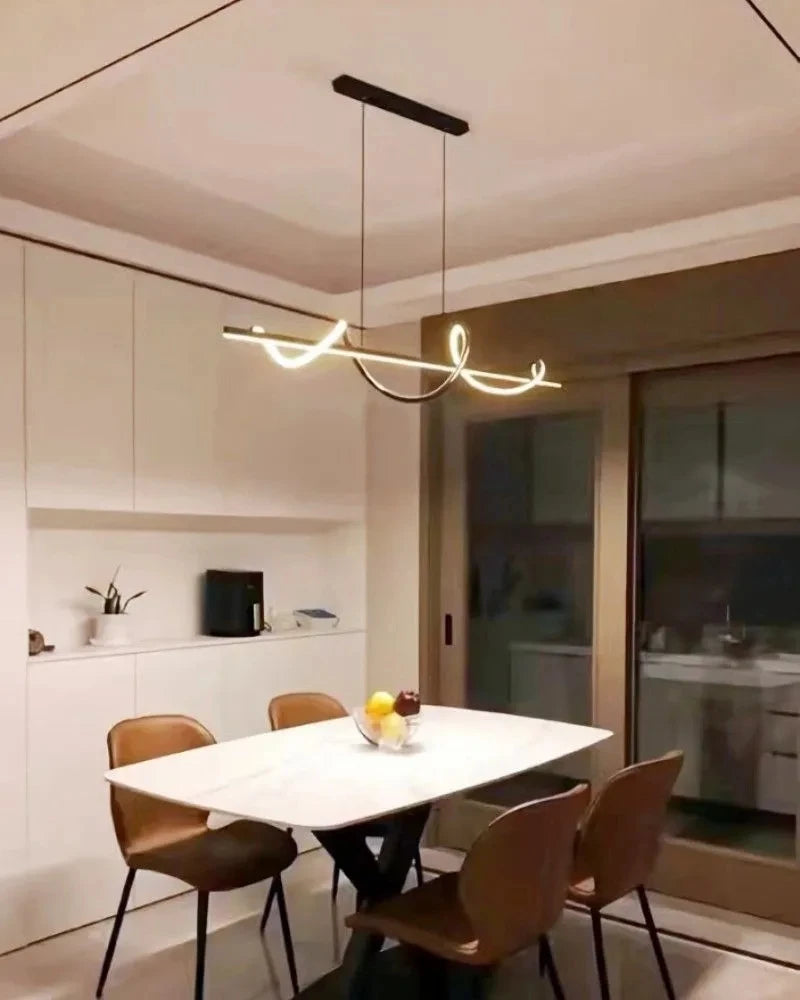 Suspension vague et barre linéaire en métal design moderne