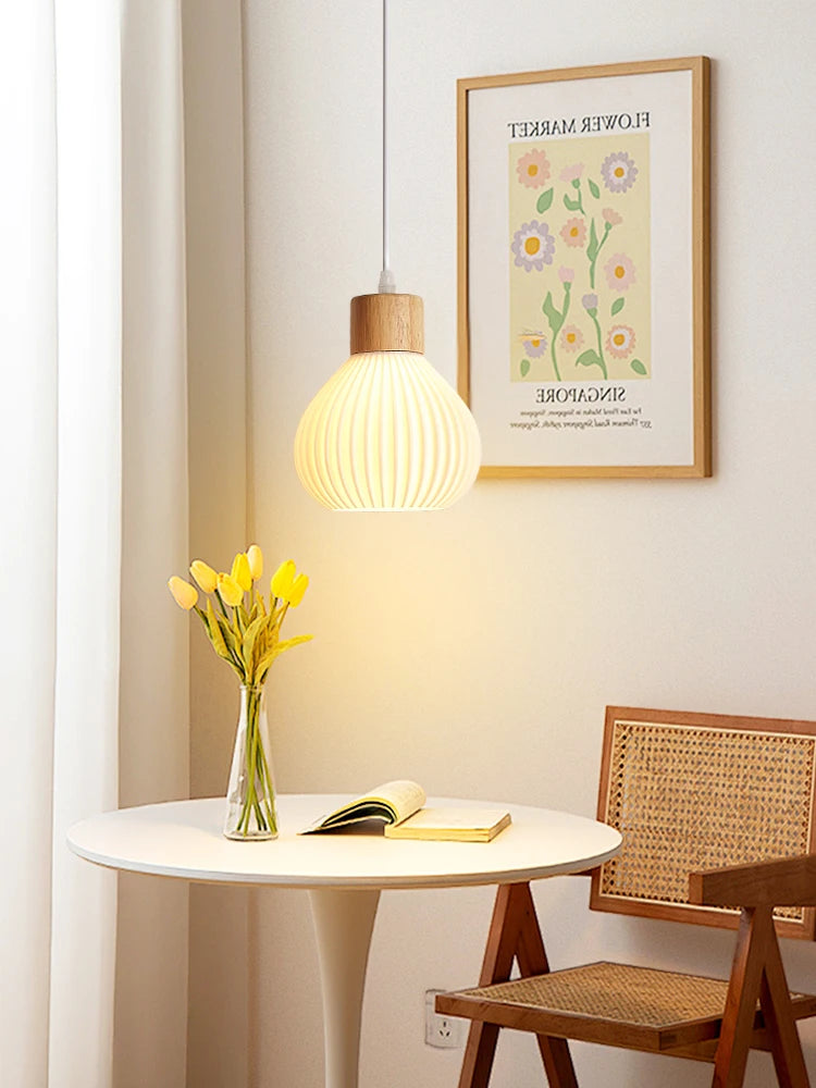 Suspension en bois design scandinave