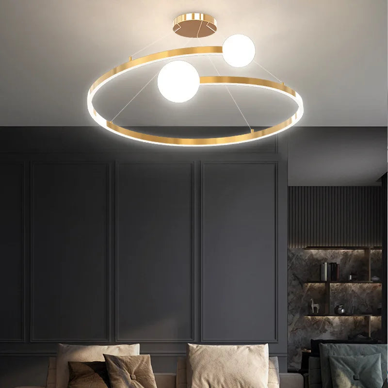 Suspension spirale en métal design moderne