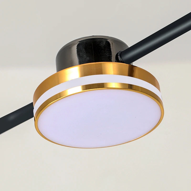 Suspension linéaire avec cercles en métal design moderne