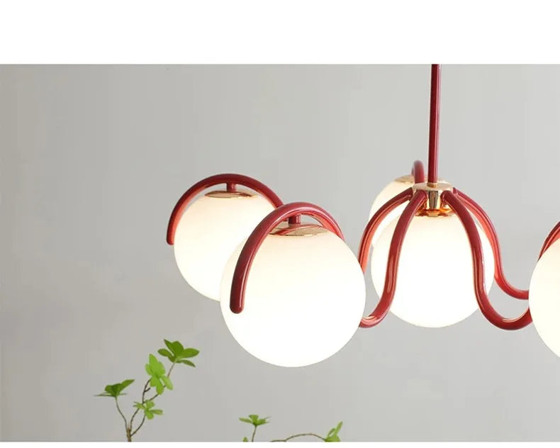 Suspension boule en verre design moderne