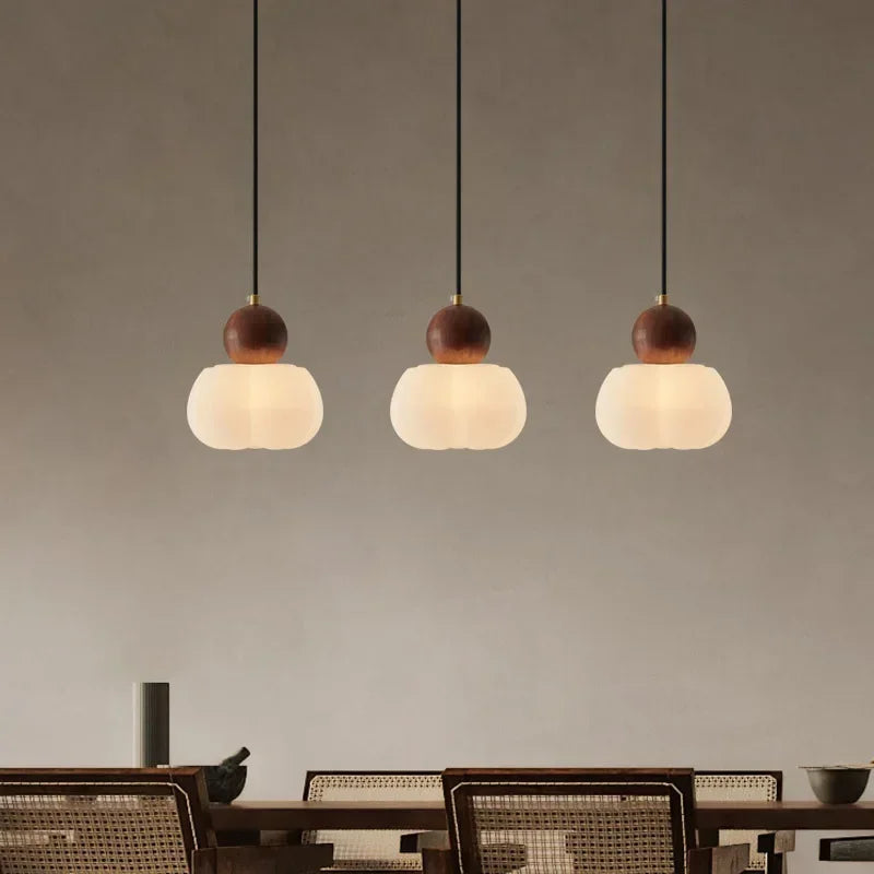Suspension en bois design vintage