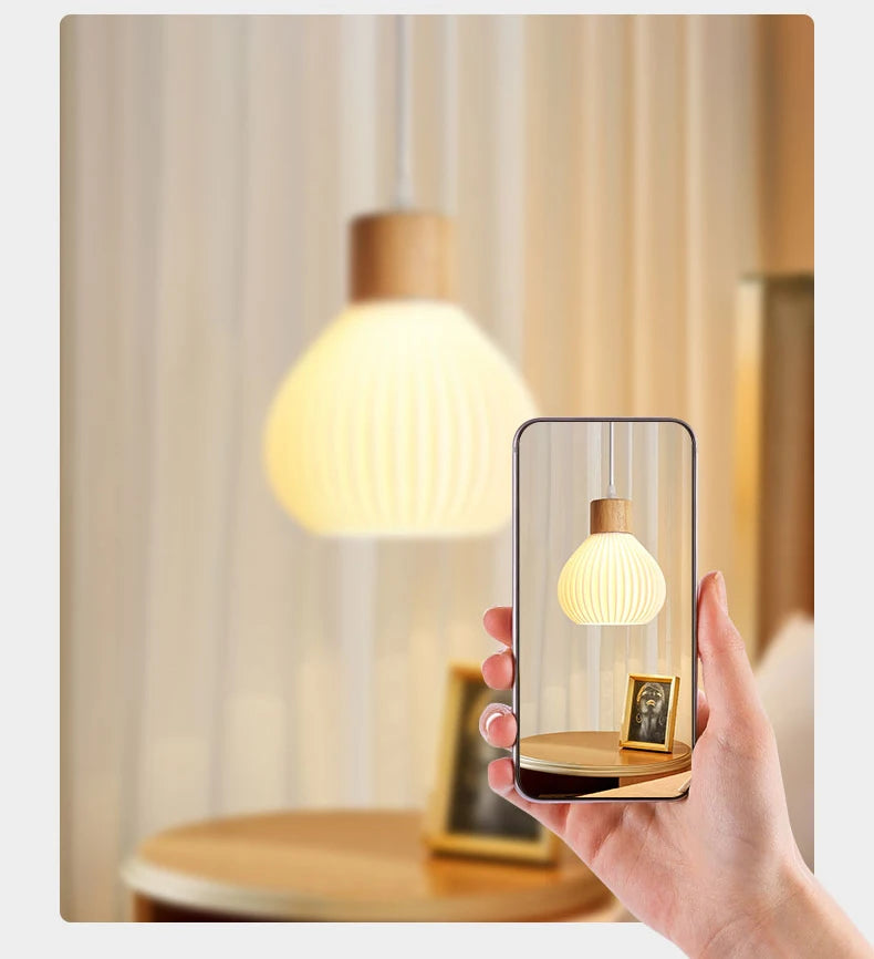 Suspension en bois design scandinave