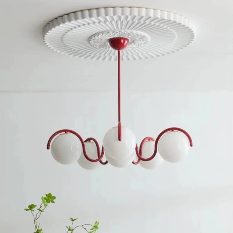 Suspension boule en verre design moderne