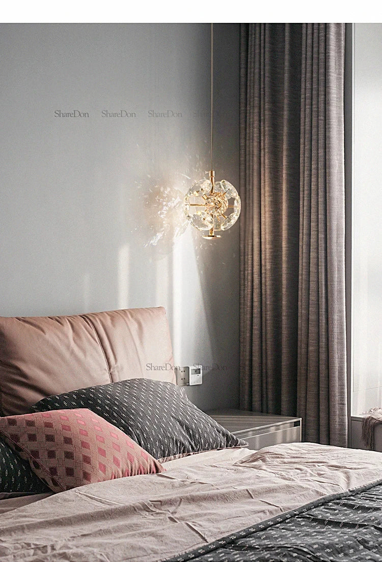 Suspension boule en métal design moderne