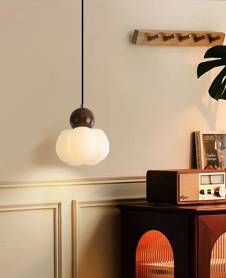 Suspension en bois design vintage
