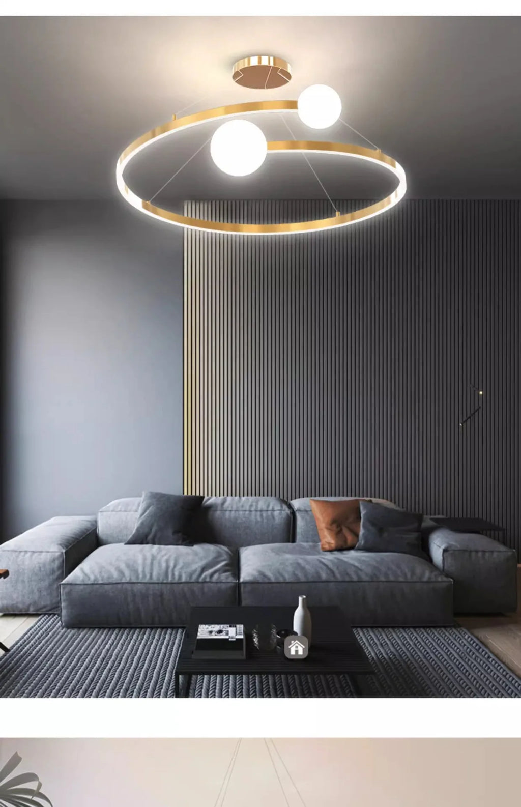 Suspension spirale en métal design moderne