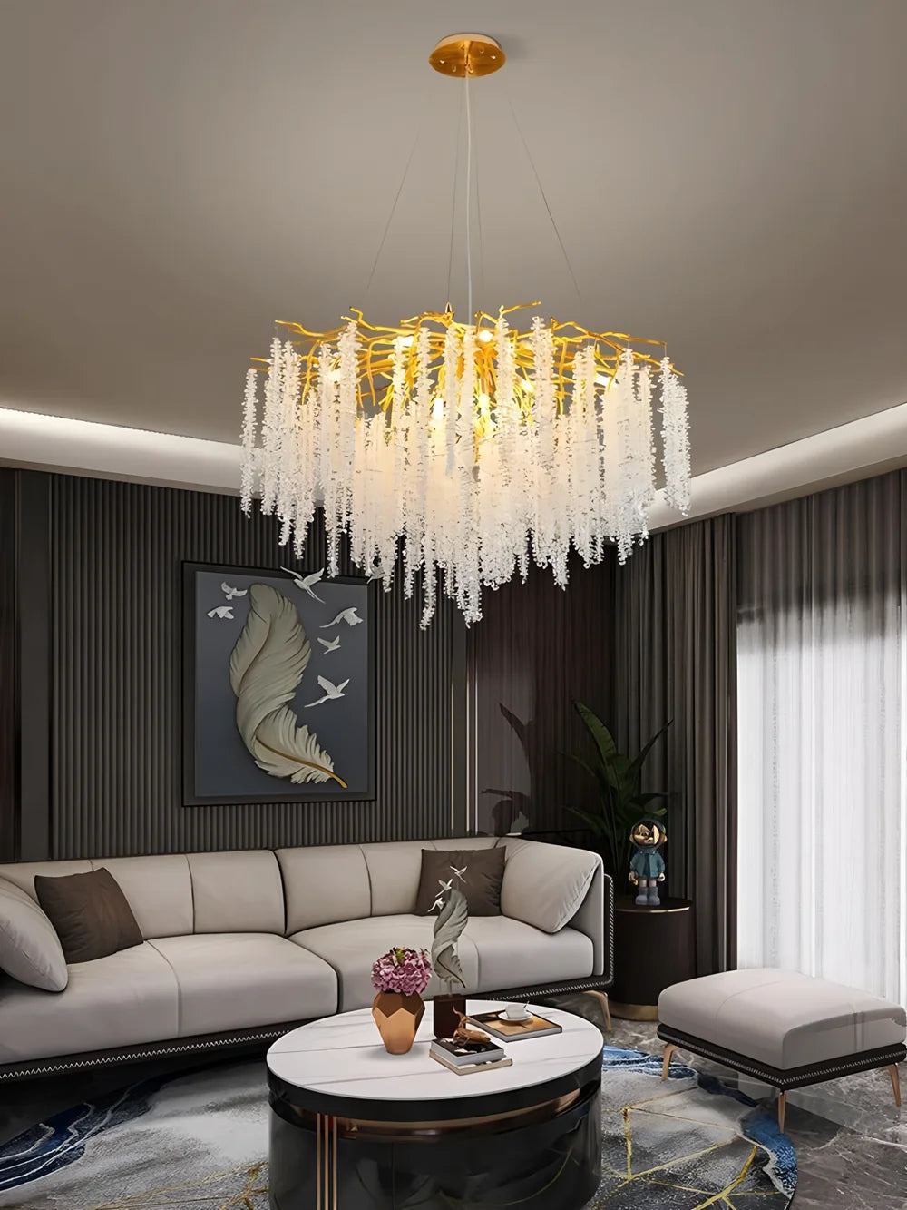 Lustre en cristal design moderne