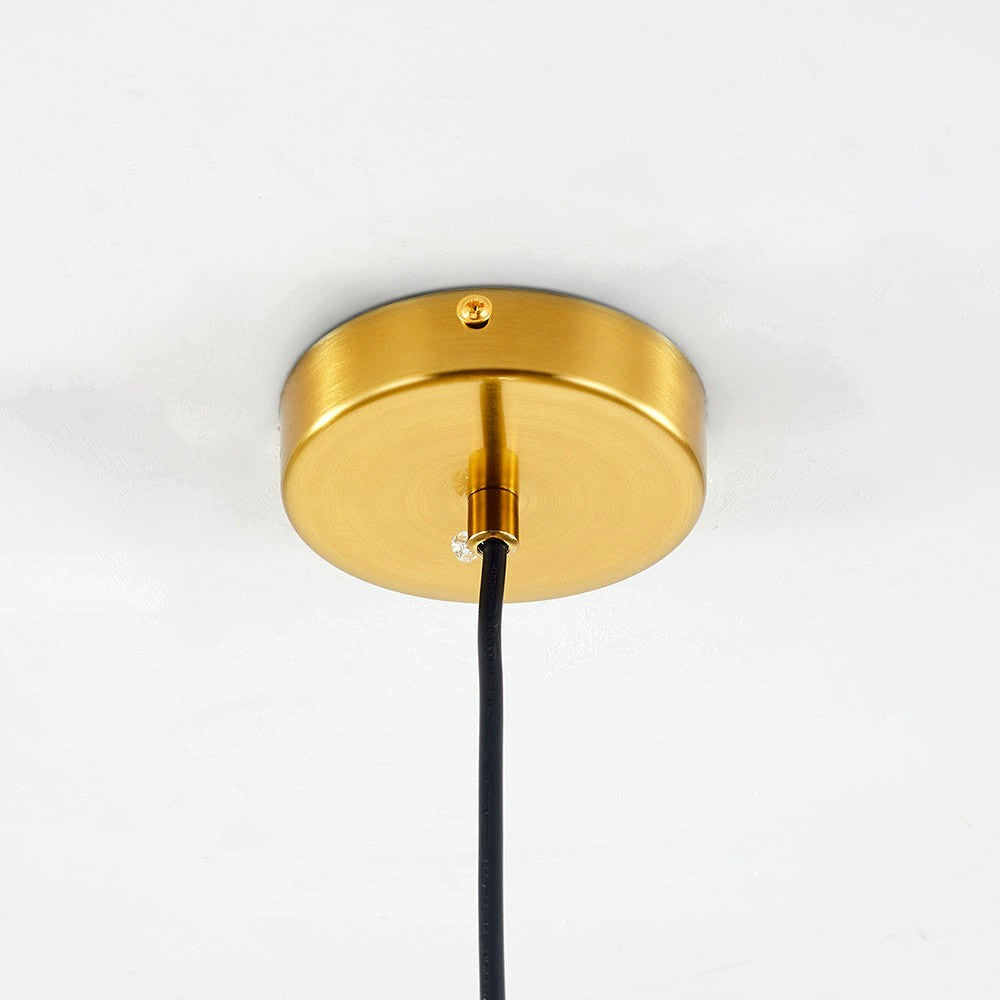 June Suspension Bulle Nordique Verre Transparent/Doré Salon/Chambre