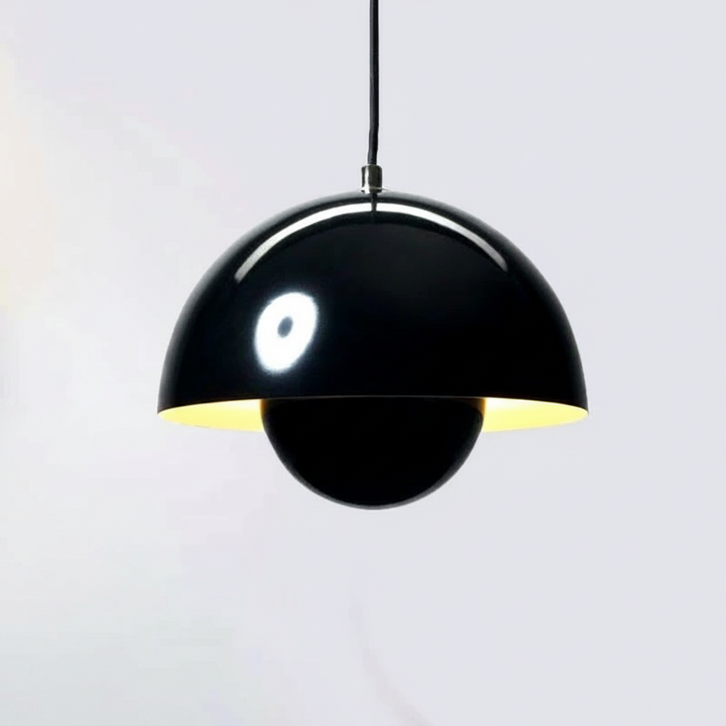 Zinra Suspension Ronde Moderne. Métal. Noir/Blanc/Rouge/Jaune