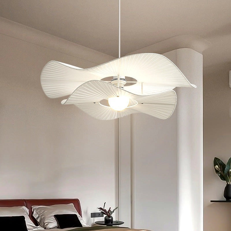 Saku Moderne LED Suspension Métal Tissu Salon
