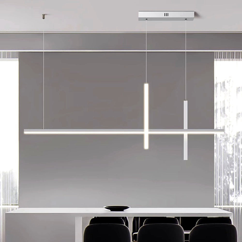 Ray Moderne Suspension Métal/Acrylique Noir/Blanc Salle à manger