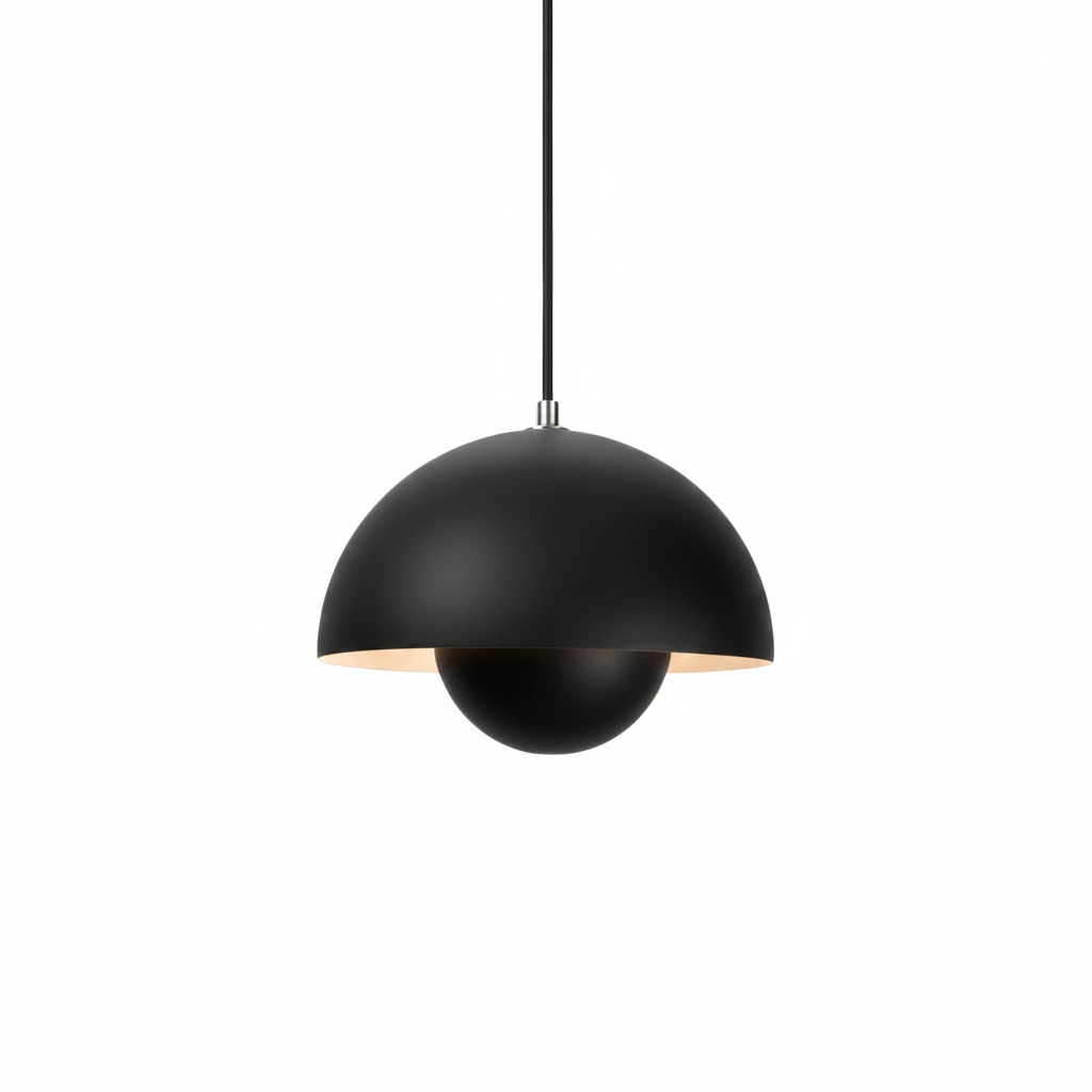 Zinra Suspension Ronde Moderne. Métal. Noir/Blanc/Rouge/Jaune
