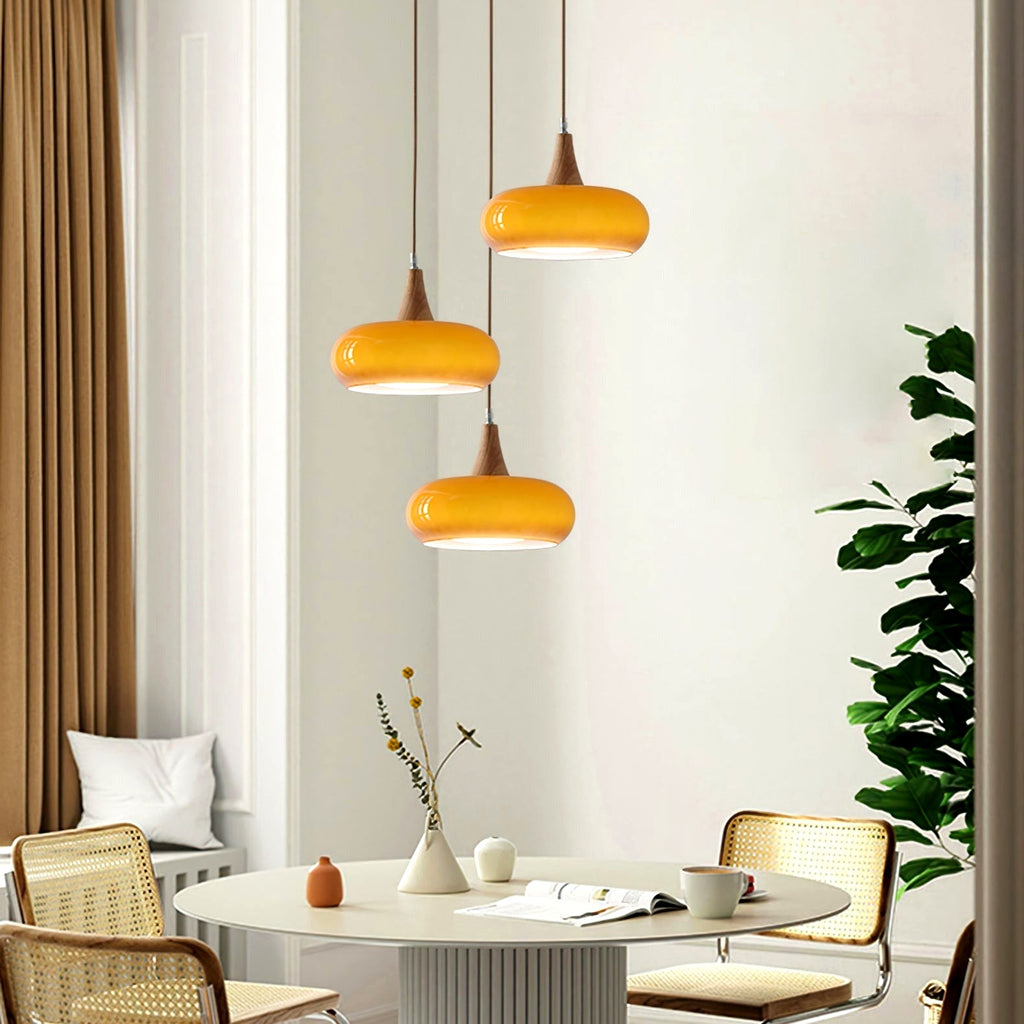 Suspension Bois 1/2/3 Lampes -