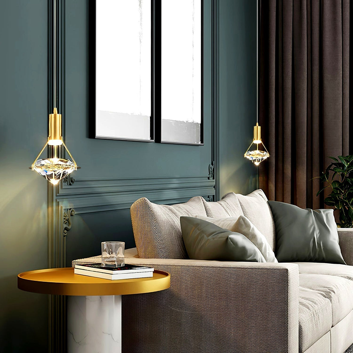 Elysianire Suspension Laiton Cristal Élégante