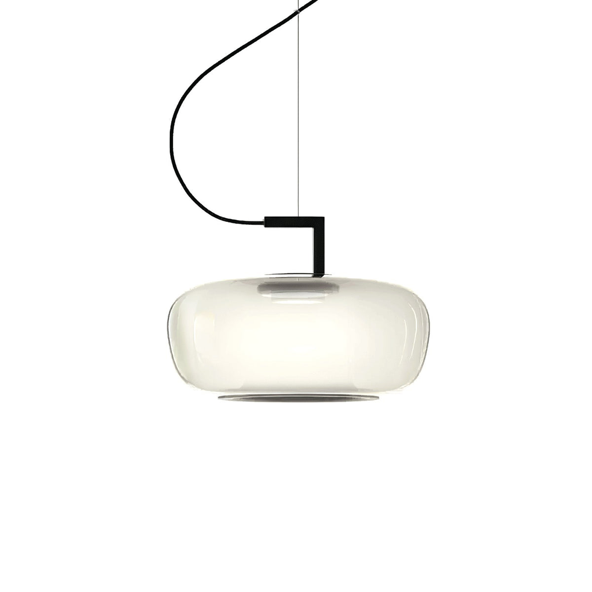 Suspension Contemporaine en Verre et Aluminium
