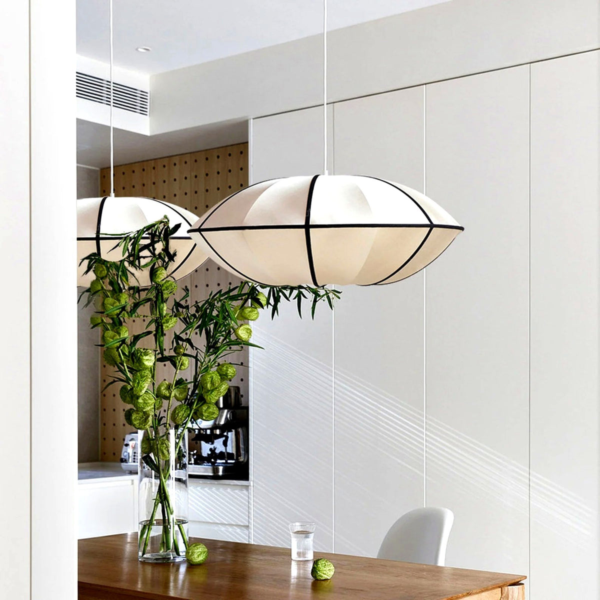 Tansu Lanterne Classique LED Suspension Salle à Manger