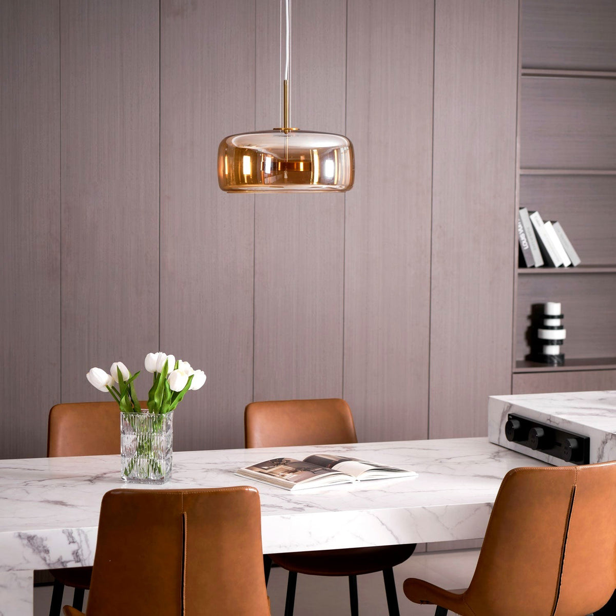 Obsidian Suspension en Verre Moderne