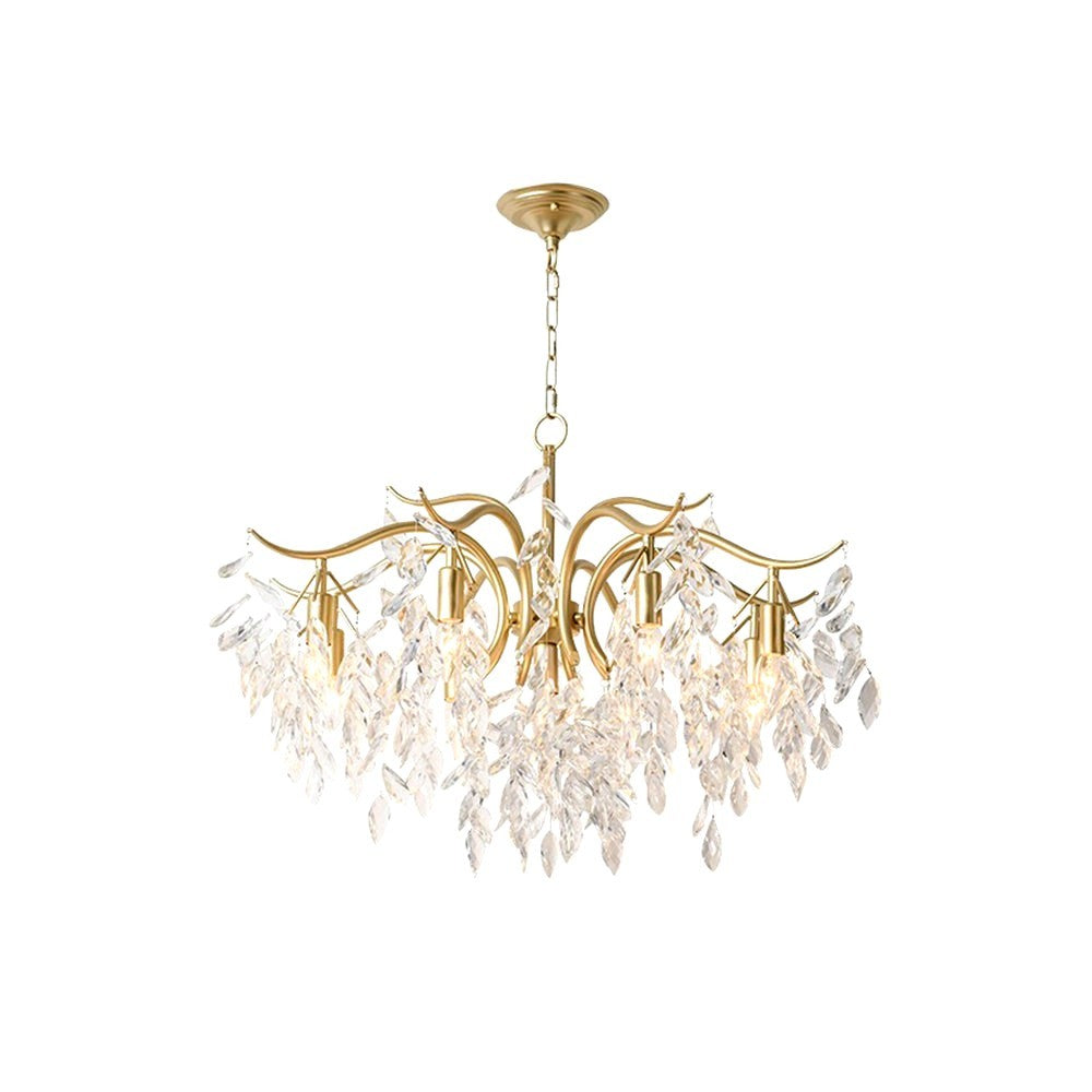 Kristy Suspension Multi Luxueux, Cristal/Cuivre, Noir/Or, Salon