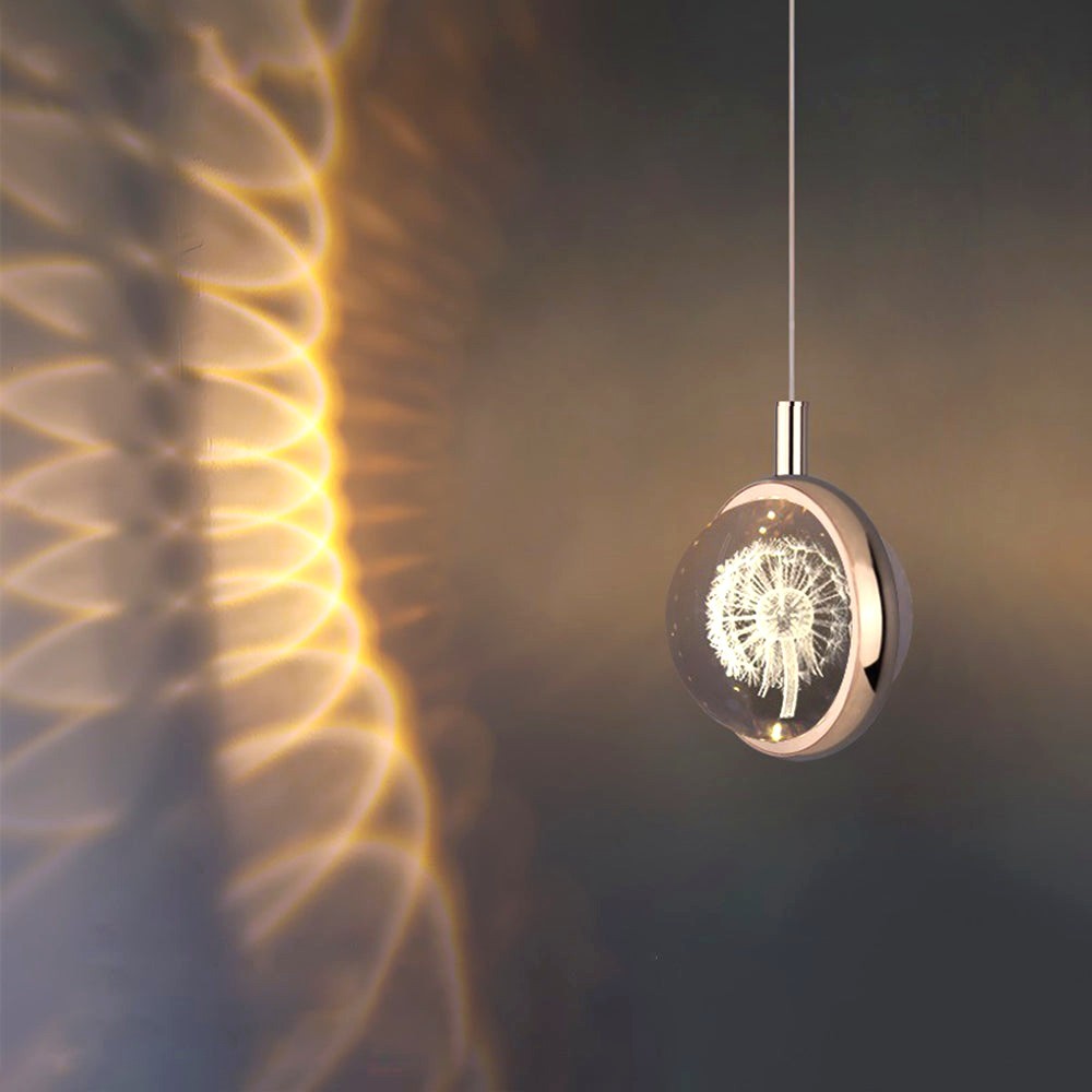Arisha Luminaires Suspensions Ronde Moderne LED Métal/Cristal Doré Salon