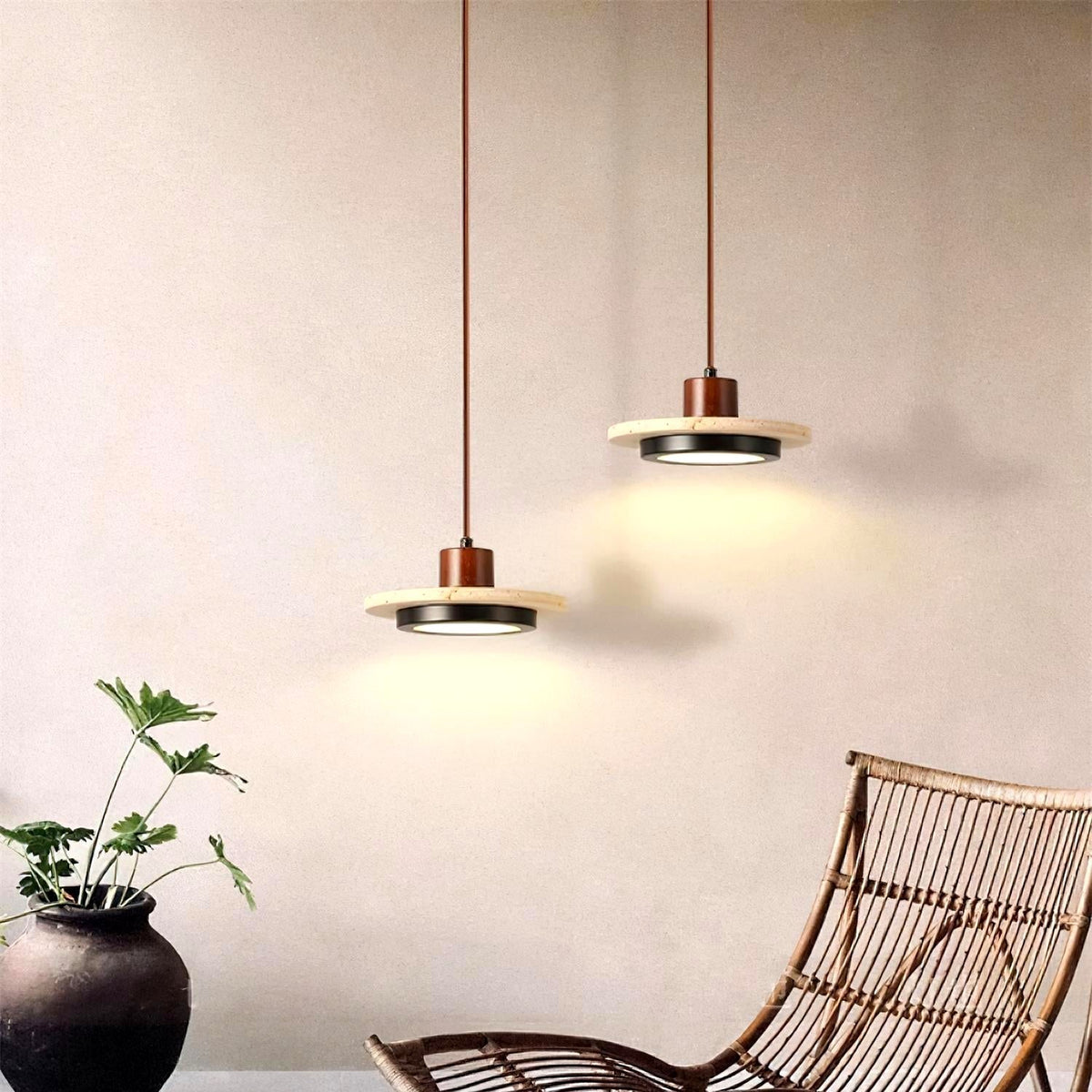 Solaro Suspension LED Travertin