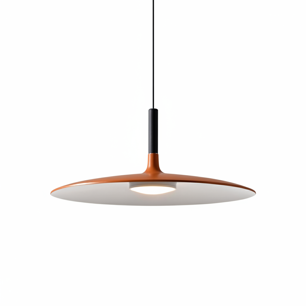 Lustra Suspension Lampe Disque Plat en Aluminium