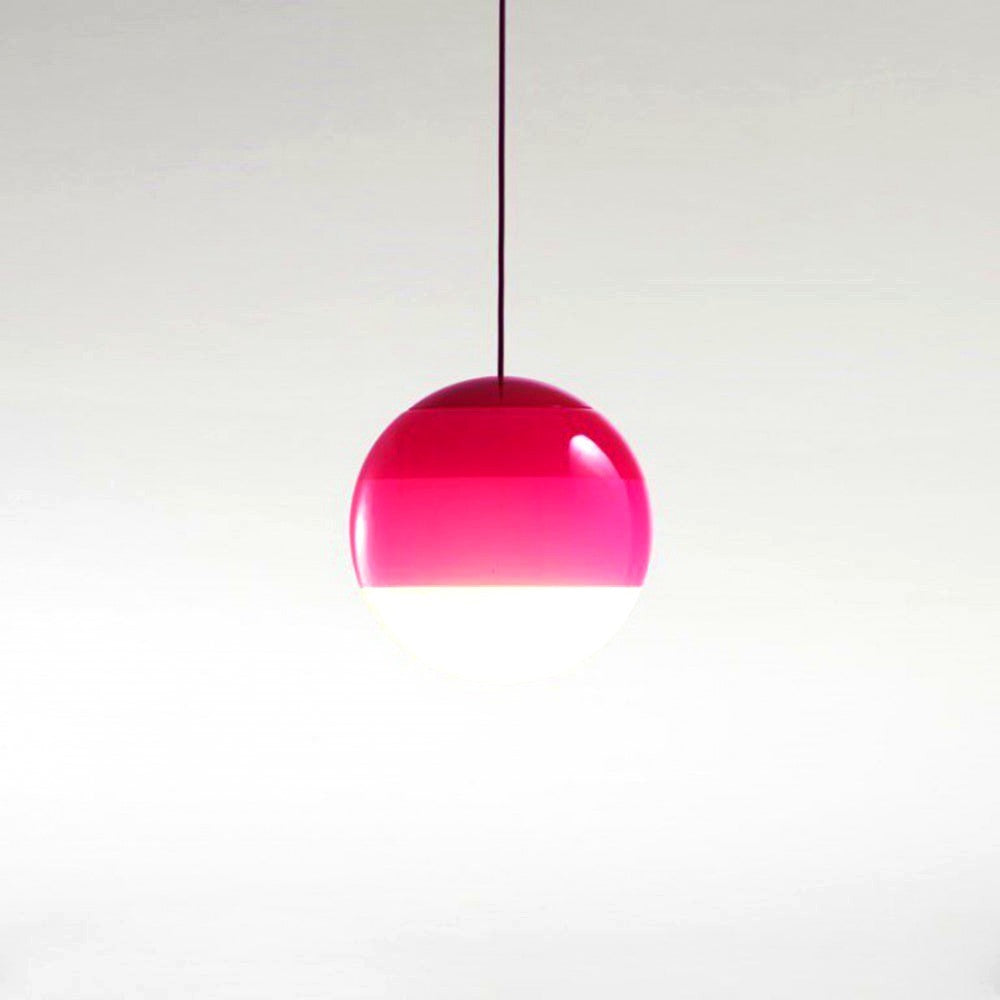 Edith Suspension Bulle Moderne Verre. Noir/Gris/Bleu/Rose. Salon