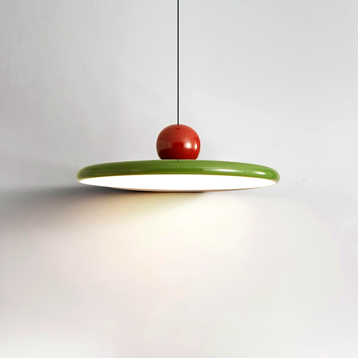 Lustra Suspension Swag Verte et Rouge