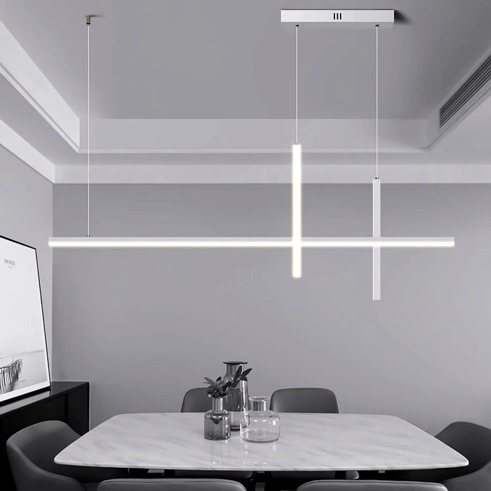 Ray Moderne Suspension Métal/Acrylique Noir/Blanc Salle à manger