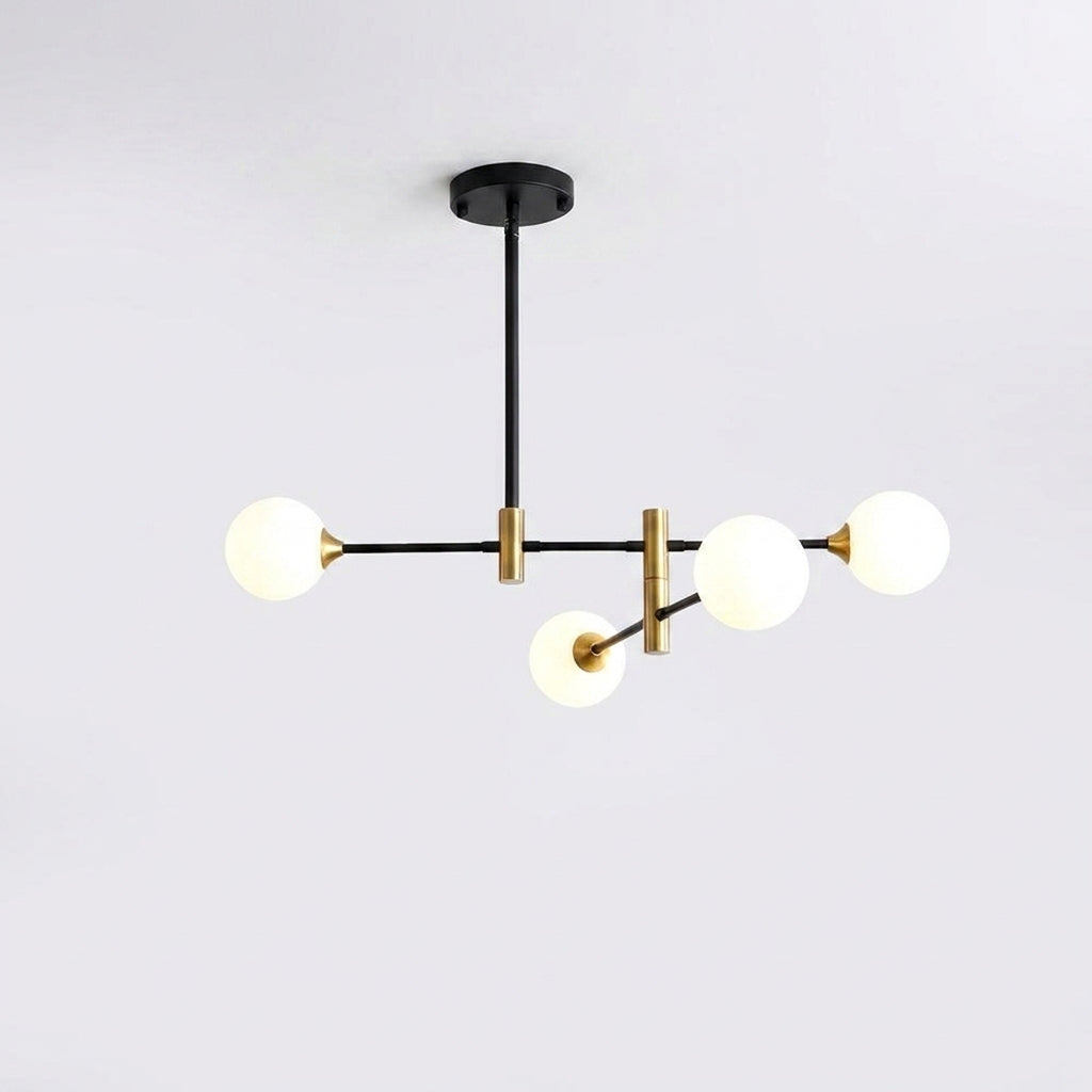 Valentina Design Italien Luminaires Suspensions Globe Moderne Métal/Verre Blanc Laiteux/Clair Chambre/Salon