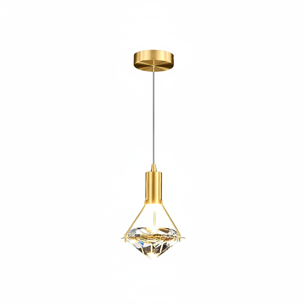 Elysianire Suspension Laiton Cristal Élégante