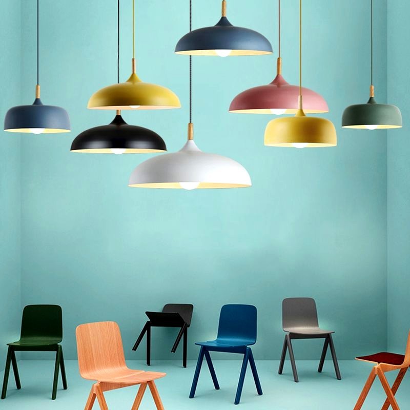 Arisha Minimaliste LED Suspension Noir/Blanc/Bleu/ Métal Chambre à coucher