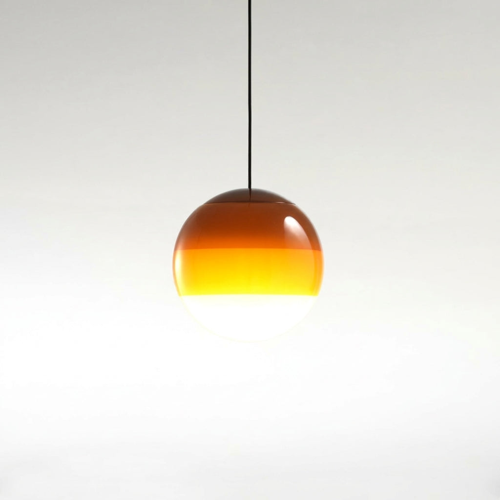 Edith Suspension Bulle Moderne Verre. Noir/Gris/Bleu/Rose. Salon