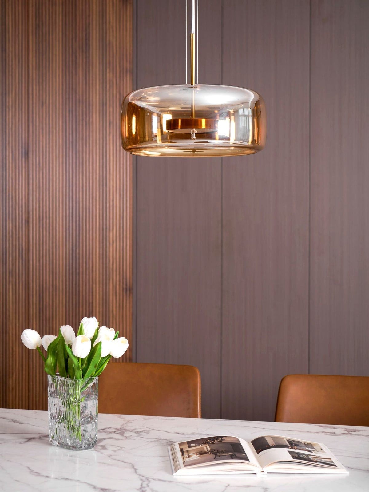 Obsidian Suspension en Verre Moderne