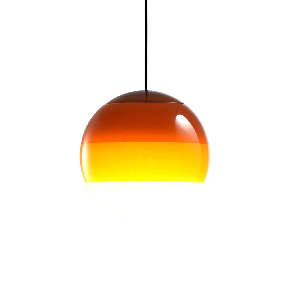 Edith Suspension Bulle Moderne Verre. Noir/Gris/Bleu/Rose. Salon