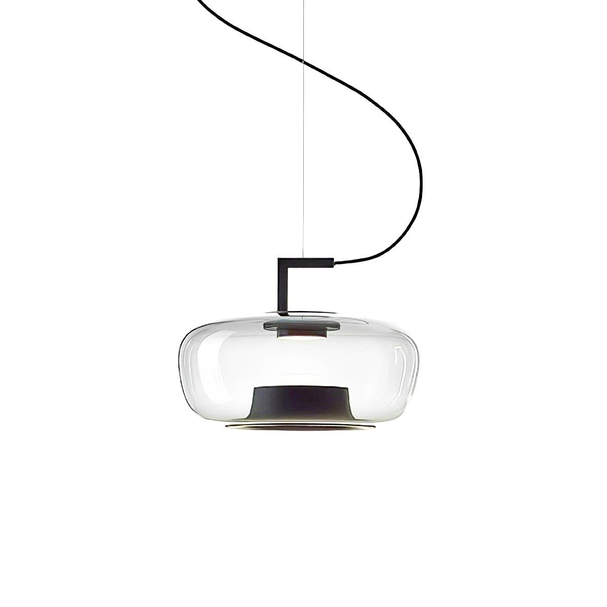 Suspension Contemporaine en Verre et Aluminium
