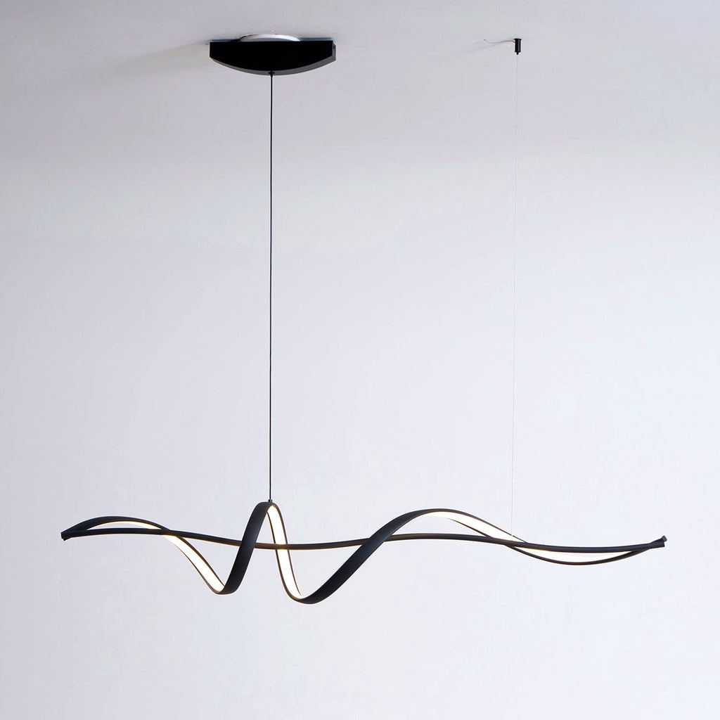 Aveline Suspension moderne LED Wave noire