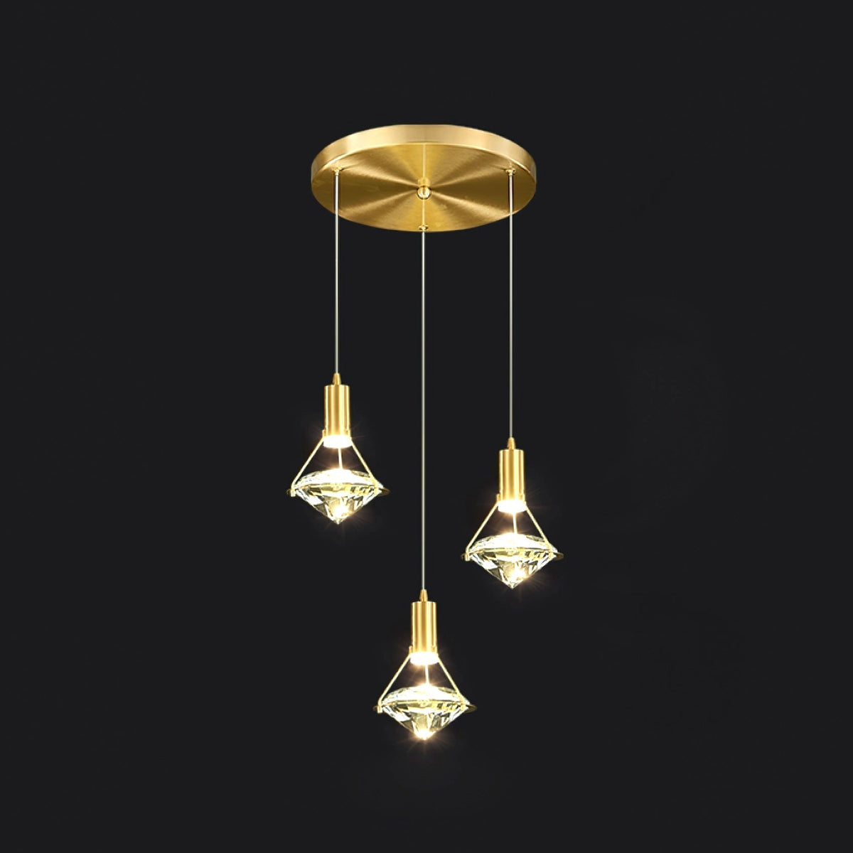 Suspension en Laiton et Cristal