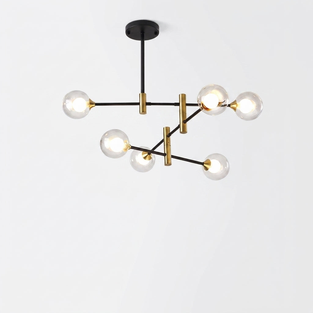 Valentina Design Italien Luminaires Suspensions Globe Moderne Métal/Verre Blanc Laiteux/Clair Chambre/Salon